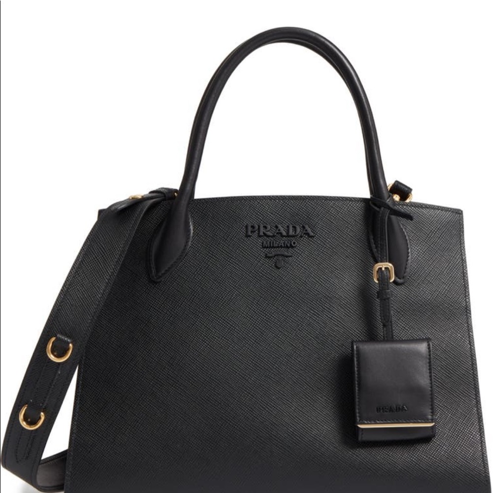 Large Monochrome - Prada saffiano leather satchel
